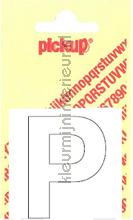 letter P Helvetica vinilo decorativo Pick-up Basic Letters en Cijfers p-wit