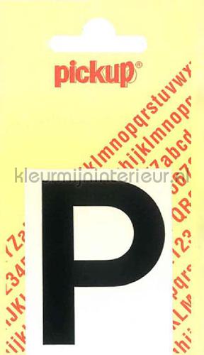 letter P Helvetica wallstickers p-zwart Basic Letters en Cijfers Pick-up