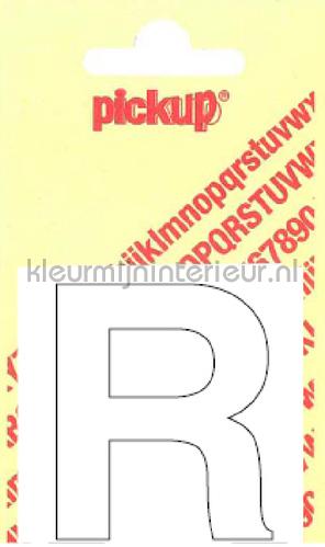 letter R Helvetica wallstickers r-wit Basic Letters en Cijfers Pick-up