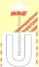 letter U Helvetica vinilo decorativo Pick-up Basic Letters en Cijfers u-wit