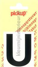 letter U Helvetica vinilo decorativo Pick-up Basic Letters en Cijfers u-zwart