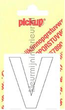 letter V Helvetica vinilo decorativo Pick-up Basic Letters en Cijfers v-wit