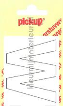 letter W Helvetica vinilo decorativo Pick-up Basic Letters en Cijfers w-wit