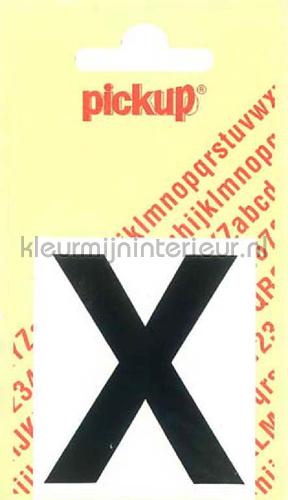 letter X Helvetica wallstickers x-zwart Basic Letters en Cijfers Pick-up