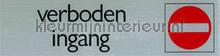 Verboden Ingang zelfklevend plaatje decoration stickers Pick-up Signage 