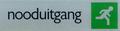 Nooduitgang zelfklevend plaatje 4619  numbers and letters