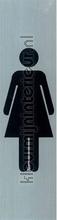Damestoilet zelfklevend plaatje verticaa decoration stickers Pick-up Signage 