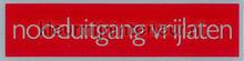 Nooduitgang Vrijlaten zelfklevend plaatj decoration stickers Pick-up Signage 