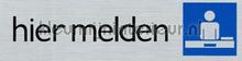 Hier Melden zelfklevend plaatje decoration stickers Pick-up Signage 