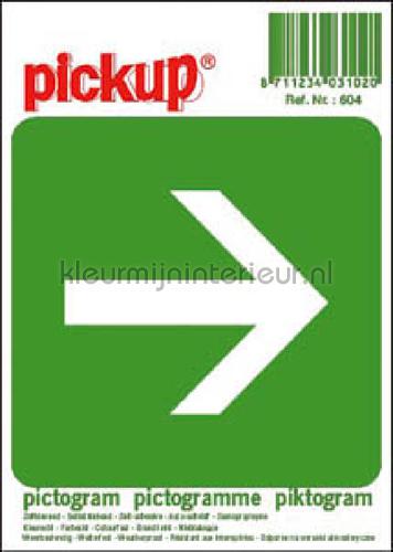 Nooduitgang pijl sticker vinilo decorativo p604 Icon Pick-up