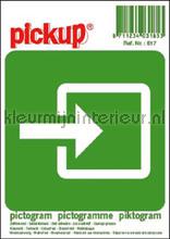 Noodingang picto stciker vinilo decorativo Pick-up Bewegwijzering P617