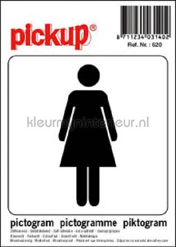 Damestoilet picto sticker adesivi murali P620 Icon Pick-up