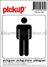 Herentoilet picto sticker wallstickers Pick-up Bewegwijzering P621