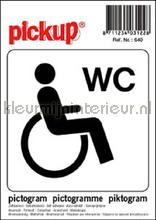 Invalide Toilet wallstickers Pick-up Bewegwijzering P640