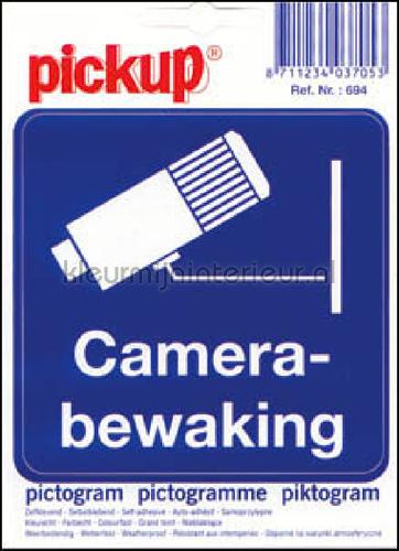 Camera Bewaking picto sticker adesivi murali P694 Segnaletica Pick-up