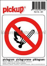 Verbod Open Vuur picto sticker decoration stickers Pick-up Signage 