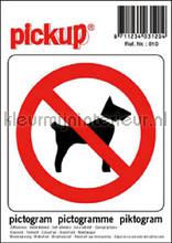 Verbod voor Honden picto sticker decorative selbstkleber Pick-up zahlen und buchstaben 