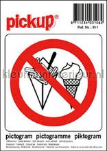 Verbod etenswaren picto sticker vinilo decorativo Pick-up Sealizacin 