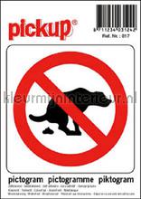 Verbod Hondenpoep picto sticker wallstickers Pick-up Bewegwijzering P817