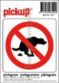 Verbod Hondenpoep picto sticker 4630  cijfers letters en pictogrammen