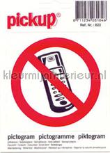 Verbod Telefoon picto sticker decoration stickers Pick-up Signage 