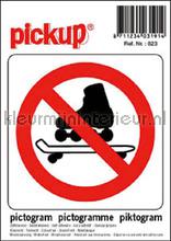 Verbod Skates picto sticker wallstickers Pick-up tal og bogstaver 