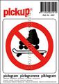 Verbod Skates picto sticker P811 numeri e lettere
