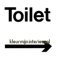 Toilet sticker en pijl wallstickers Pick-up Bewegwijzering P634