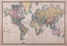 Wereldkaart Muursticker Vintage interieurstickers 44211 tieners Imagicom