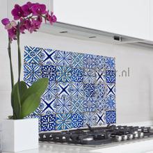Azulejos keukenwand sticker blauw wallstickers Crearreda Crearreda collectie 67215