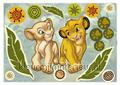Simba and Nala adesivi murali 14040h ragazzo Komar