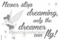 Never stop dreaming wallstickers Komar vindue stickers 