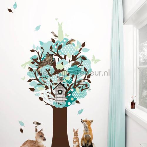 glow in the dark tree turquoise interieurstickers gl-08 bloemen natuur Kek Amsterdam