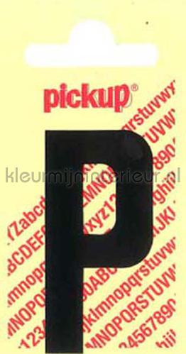 letter P Nobel interieurstickers p-zwart plakletters en cijfers los Pick-up