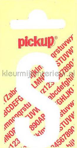 letter S Nobel vinilo decorativo s-wit Rechte Letters en Cijfers Pick-up