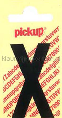 letter X Nobel vinilo decorativo x-zwart Rechte Letters en Cijfers Pick-up