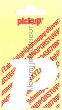 letter p cooper black vinilo decorativo Pick-up Sierlijke Letters en Cijfers p-wit