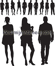 People silhouetten decoration stickers DC-Fix sale wall stickers 