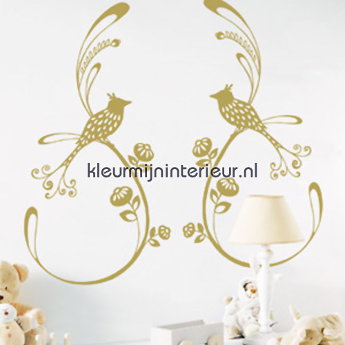 Kotori golden birds adesivi murali csx 5425 20 13 sale wall stickers Caselio