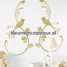 Kotori golden birds interieurstickers Caselio behang 