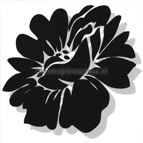 Velourse bloem 3 stuks interieurstickers 50023 aanbieding stickers Dutch Wallcoverings