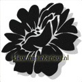 Velourse bloem 3 stuks interieurstickers 50023 aanbieding stickers Aanbieding stickers