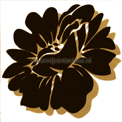 Velourse bloem 3 stuks interieurstickers 50024 aanbieding stickers Dutch Wallcoverings