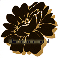 Velourse bloem 3 stuks interieurstickers 50024 aanbieding stickers Aanbieding stickers