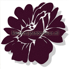 Velourse bloem 3 stuks interieurstickers Dutch Wallcoverings behang 