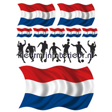 Voetballers nederland interieurstickers Decofun behang 