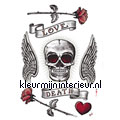 Skeleton decoration stickers Komar teenager 