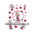 Bunny stickers mureaux Komar Deko-sticker 17000