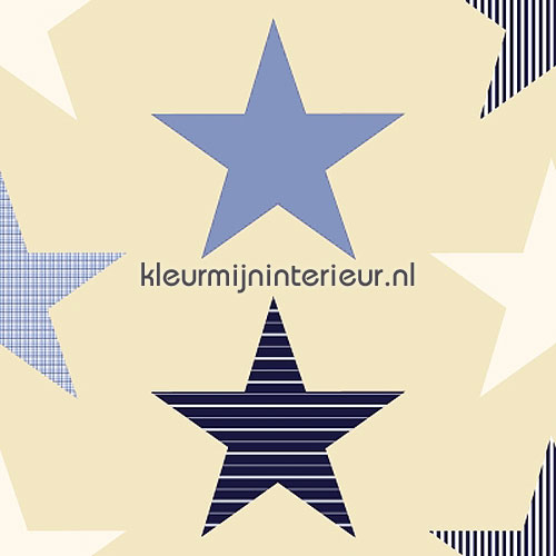 stars blue COUPON 6 mtr gordijnen 184610 aanbieding gordijnen Esta for Kids
