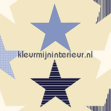 Stars blue COUPON 6 mtr gordijnen Esta for Kids behang 